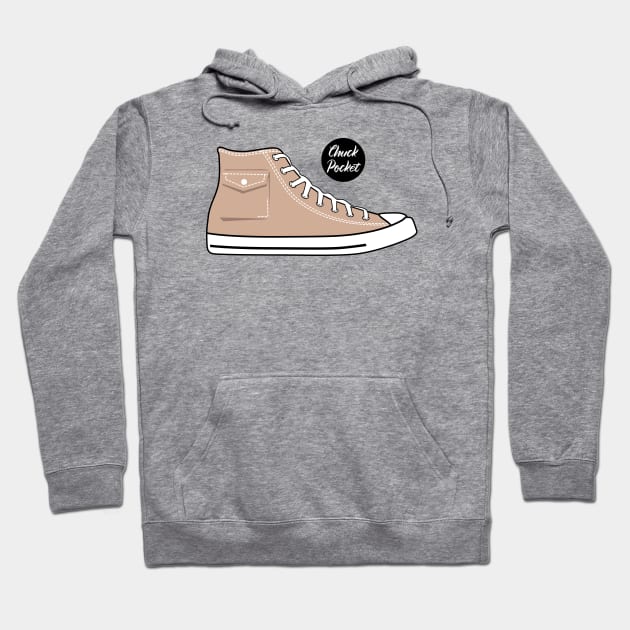 Shoe chuck pocket light brown Hoodie by creative.z